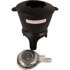Black cast iron - black, fondue