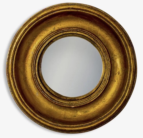 Gold antiqued round port hole - round,