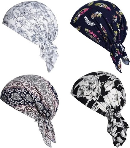Chemo head scarf - head, pre-tied