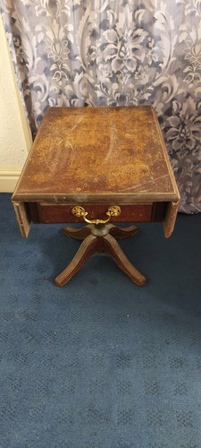 Vintage coffee table drop leaf - table,
