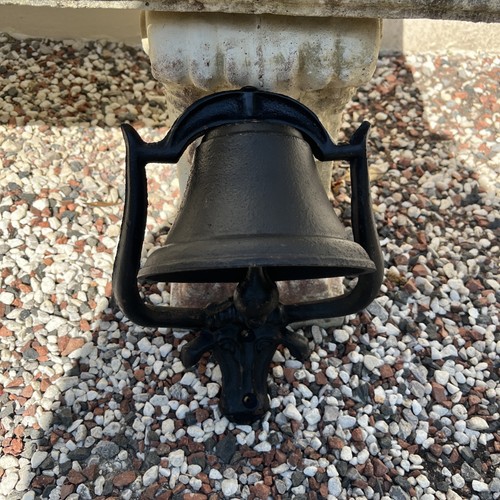 Vintage cast iron door bell - iron,