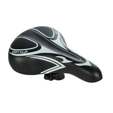 BLACK BICYCLE BIKE CYCLE MTB SADDLE MOUNTAIN ROAD SPORTY SOFT PLUS PADDED SEAT