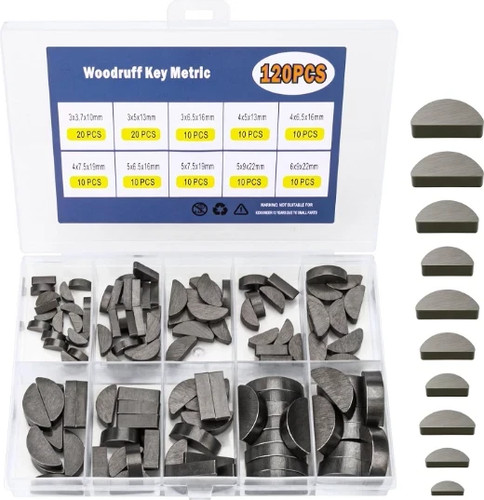 120pcs woodruff key assortment - 120pcs,