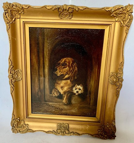 Antique victorian oil painting - antique,