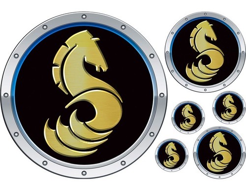 Beneteau horse round sticker - horse,