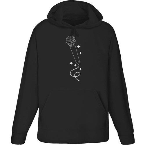 Microphone with glitter - 'microphone, glitter'