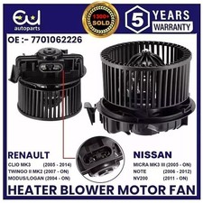 FOR NISSAN MICRA K12 / MICRA C+C K12 / NOTE E11 / NV200 HEATER BLOWER MOTOR FAN