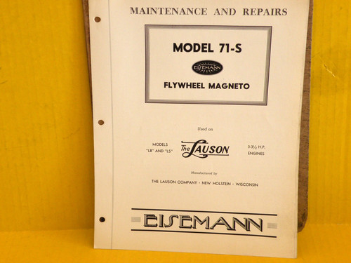 Eisemann magneto parts - magneto, 71-s