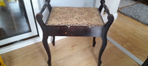 Antique edwardian piano stool - antique,