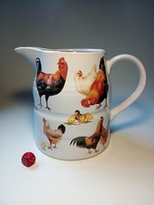 MacDonald Leicester Cockerel Hens & Chicks Earthenware 2 Pint Jug