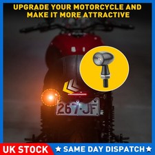 Universal Motorcycle LED Bullet Mini Turn Signal Brake Blinker Lights Lamp 2×