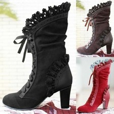 Womens Retro Gothic Lace Up