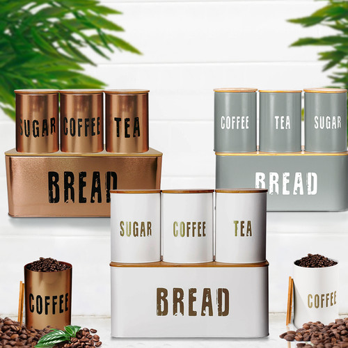 Bread bin 4pcs kitchen - bin,
