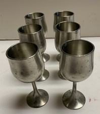 Lot of 6 Pewter Mini Goblets Royal Selangor 4 in Wine Tasting