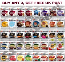 TASSIMO COFFEE PODS T-DISCS, BUY 3+ PACKS & GET FREE  NEXT DAY POST!
