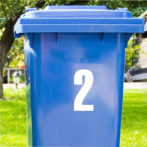 White wheelie bin peel - wheelie, &