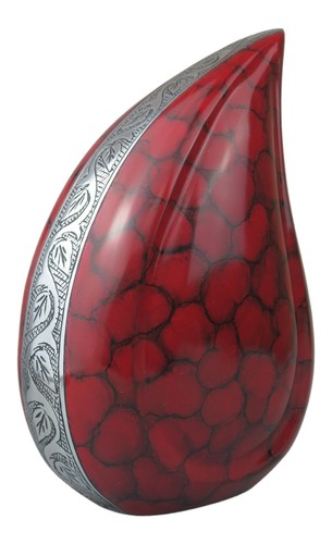 Large red teardrop urn - large,