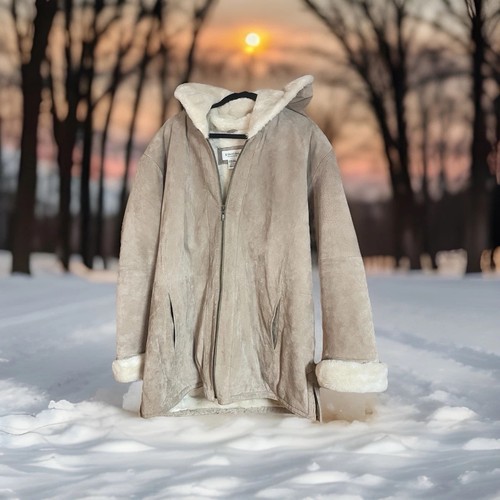 Vintage suede leather coat - vintage,