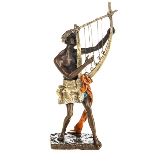 Bronze sculpture arab musician - sculpture,
