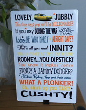 Shabby vintage chic only fools & horses phrases wall hanging sign plaque