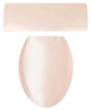 Blush Champagne SATIN Bathroom Decor LINED Toilet Seat Lid & Tank Lid Cover Set
