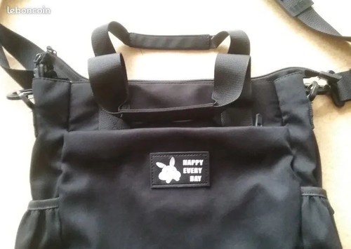 Black nylon crossbody - nylon, tote