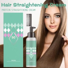 !Hair Straightening Cream And Comb Set Nourishing No Hurting Repair Damaged Hair