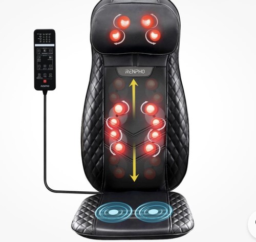 Back massager with full - with,