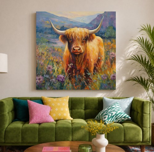 Highland cattle canvas print - cattle,