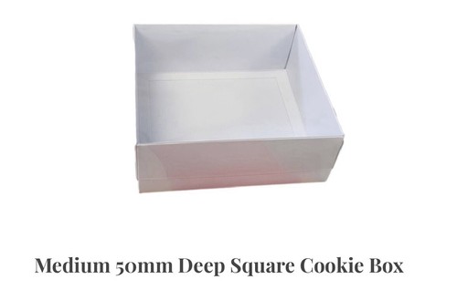 Clear lid square cookie box - lid,