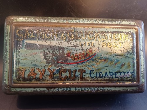Old tobacco tin - old,