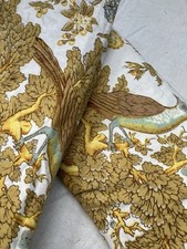 Vintage 1950s X2 French Screen Print Cotton Fabric Lengths