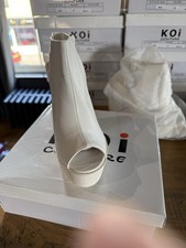 Koi Couture White Chunky Faux Leather Shoe, Size 5