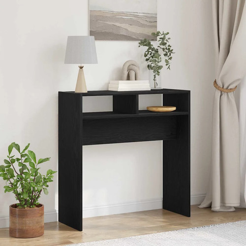 Console table black oak - black,