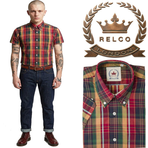 Relco mens green red short - relco,
