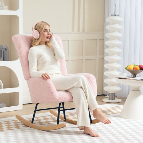 Homcom rocking chair modern - rocking,