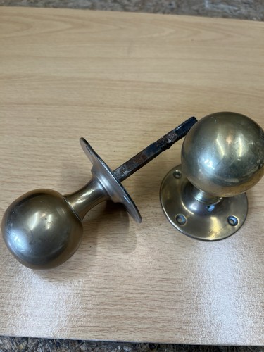 Antique door knobs brass ball - ,