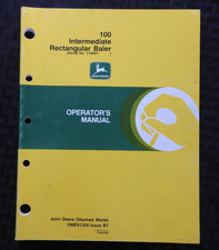 JOHN DEERE 100 INTERMEDIATE SQUARE BALER OPERATORS MANUAL SER. #110,001 & UP