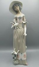 Casades figurine elegant lady with puppies two dogs excellent 38cm tall