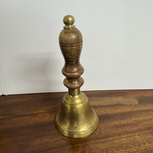 Brass hand bell - brass,