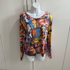 Aventures Des Toiles Multicolor Tunic Top Blouse Long Sleeve Size 44 (UK 16)