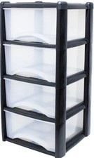 4 Large Drawer Plastic Tower