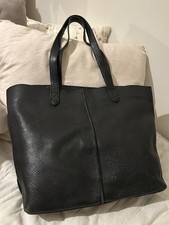 Fat Face Black Leather Tote