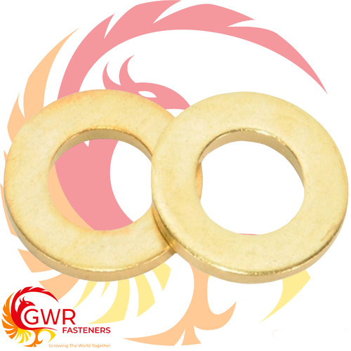 Brass solid flat washers - solid,