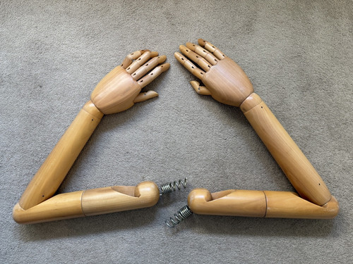 Wooden articulated life size - wooden, life-size