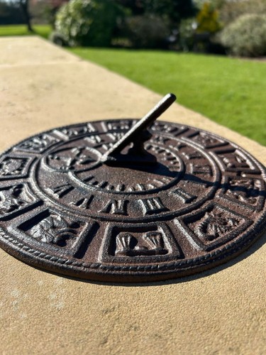 Cast iron sundial - cast,