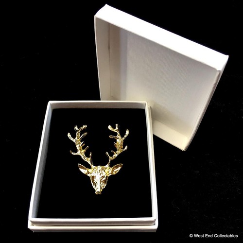 Stag head goldtone - stag,