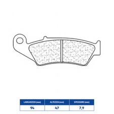 Brake Pads 2300MX10 Sintered For Kawasaki 300 KLX R 1997-2007
