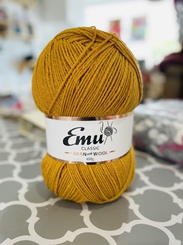Emu aran with wool - emu, 400g