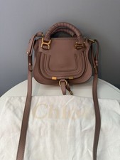 Chloé Mini Marcie Saddle Bag Pink Leather Handbag